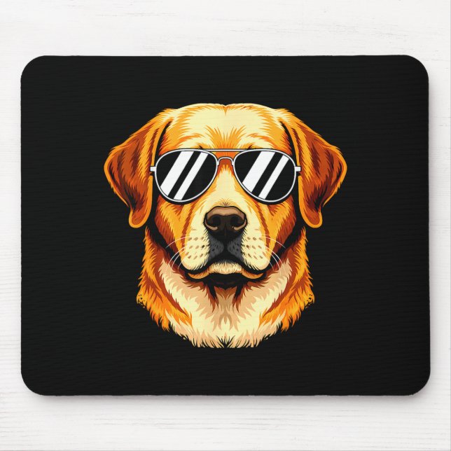 Labrador retriever dog sunglasses  mouse pad (Front)