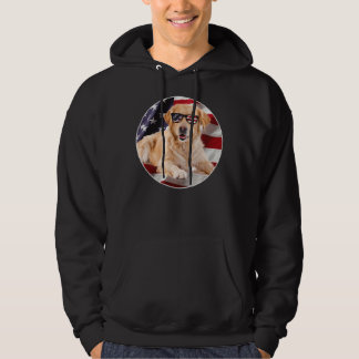 Labrador Retriever Dog Usa Flag Patriot Hoodie