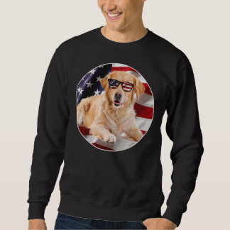Labrador Retriever Dog Usa Flag Patriot Sweatshirt