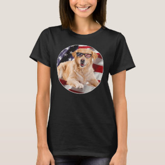 Labrador Retriever Dog Usa Flag Patriot T-Shirt