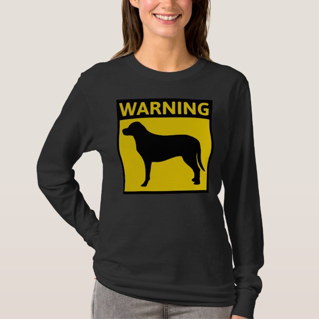 Labrador Retriever Dog Warning T-Shirt (Front)