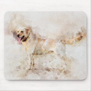 Labrador Retriever Dog Watercolor Portrait 05 Mouse Pad