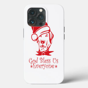 Labrador retriever dog wearing Santa Claus hat iPhone 13 Pro Case
