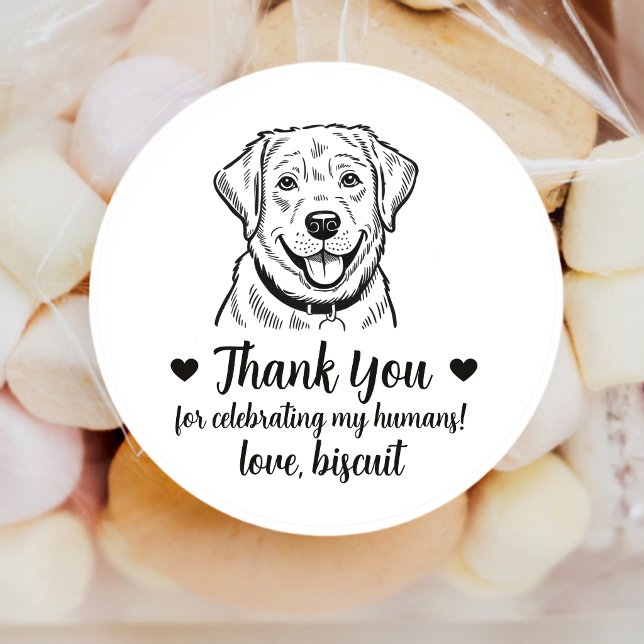 Labrador Retriever Dog Wedding Favour Stickers (Creator Uploaded)