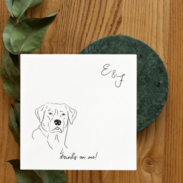 Labrador Retriever Dog Wedding Paper Napkin (Creator Uploaded)