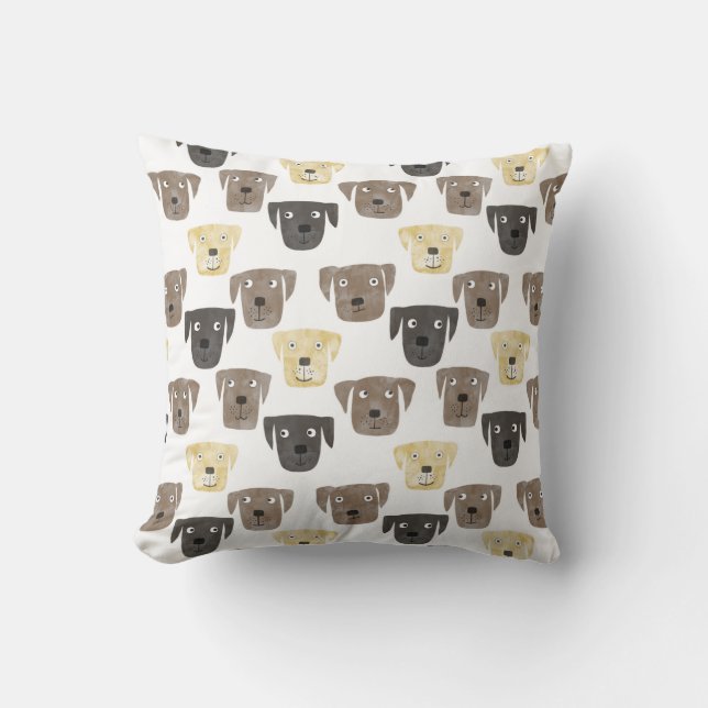 Labrador Retriever Dogs Cushion (Front)