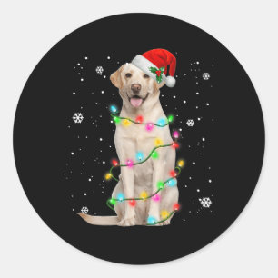 Labrador Retriever Dogs Tree Christmas Sweater Xma Classic Round Sticker