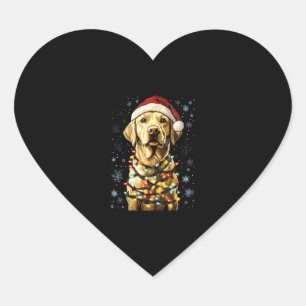 Labrador Retriever Dogs Tree Christmas Sweater Xma Heart Sticker