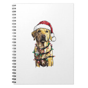 Labrador Retriever Dogs Tree Christmas Sweater Xma Notebook