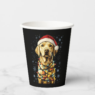 Labrador Retriever Dogs Tree Christmas Sweater Xma Paper Cups