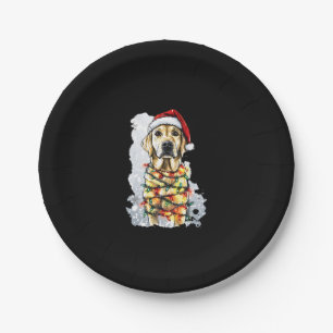Labrador Retriever Dogs Tree Christmas Sweater Xma Paper Plate