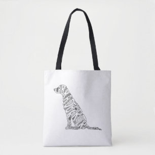 Labrador Retriever Doodle Design Tote Bag