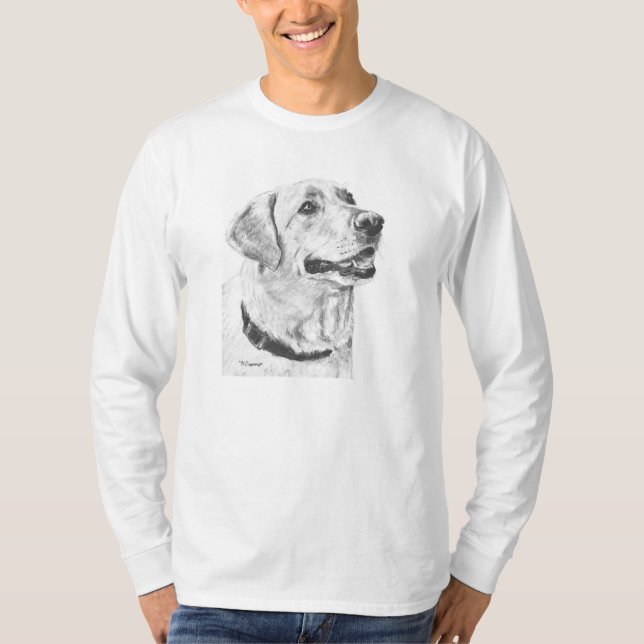 Labrador Retriever Drawing T-Shirt (Front)