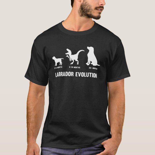 Labrador Retriever Evolution Design For A Labrador T-Shirt (Front)