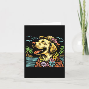 Labrador Retriever Floral Trocal Summer Vibes Hawa Card
