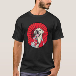 Labrador Retriever Geisha Funny Dog Kimono T-Shirt