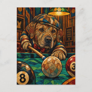 Labrador Retriever, Geometric Mosaic Postcard