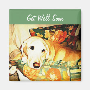 Labrador Retriever Get Well Magnet