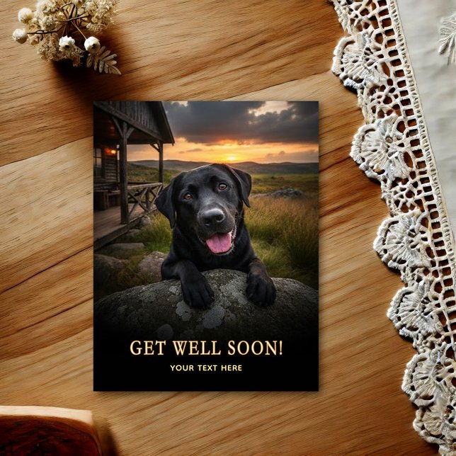 Labrador Retriever Get Well Postcard  (Creator Uploaded)