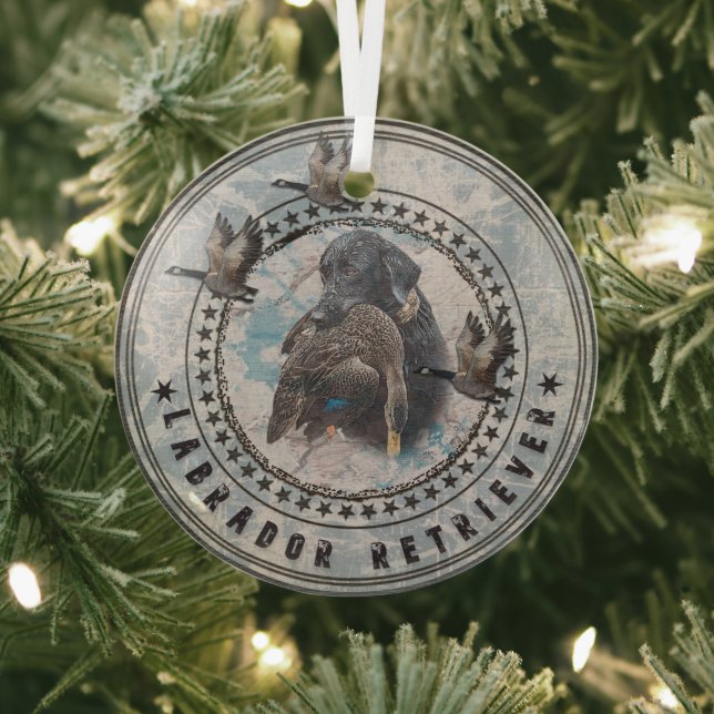 Labrador Retriever  Glass Tree Decoration (Insitu)