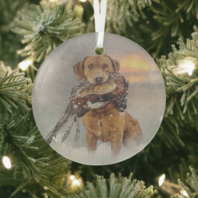 Labrador Retriever  Glass Tree Decoration (Insitu)
