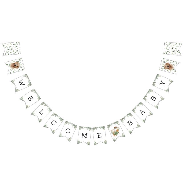 Labrador Retriever Greenery Baby Shower Puppy Bunting (All)