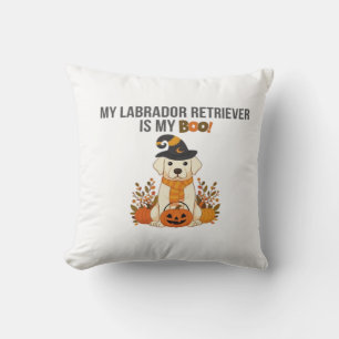 Labrador Retriever Halloween Dog Funny Spooky Boo Cushion