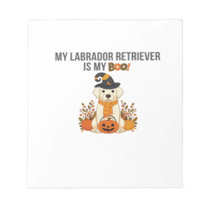Labrador Retriever Halloween Dog Funny Spooky Boo Notepad