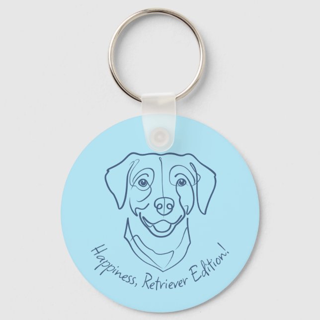 Labrador Retriever. Happiness, Retriever Edition! Key Ring (Front)