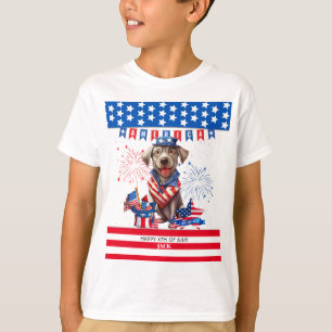 Labrador Retriever Happy 4Th Of July Independence T-Shirt