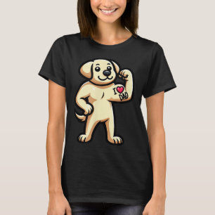 Labrador Retriever I Love Dad Funny Dog Tattoo _1  T-Shirt