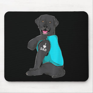 Labrador Retriever I Love Dad Tattoo Apparel, Dog Mouse Pad