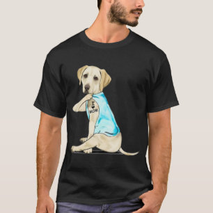 Labrador Retriever I Love Mum Tattooed Dog Mummy T-Shirt