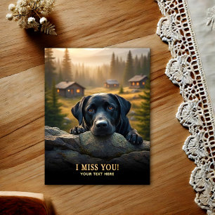 Labrador Retriever I Miss You Postcard