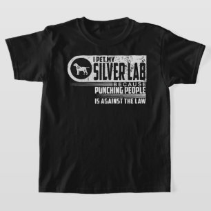 Labrador Retriever I Pet My Silver Lab Dog Lovers  T-Shirt