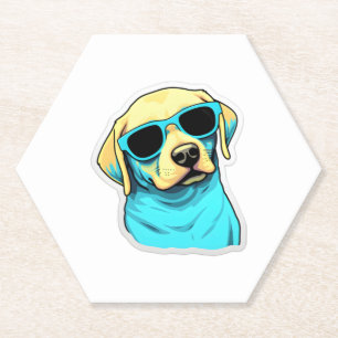 Labrador Retriever in Cool Sunglasses Classic T-Sh Paper Coaster