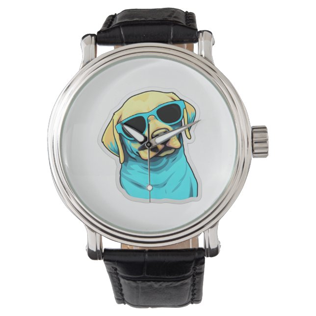 Labrador Retriever in Cool Sunglasses Classic T-Sh Watch (Front)