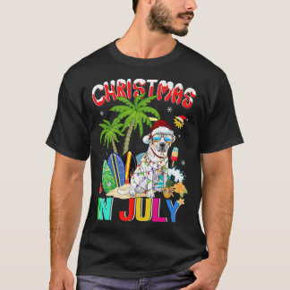 Labrador Retriever in Santa Hat Sunglasses Christm T-Shirt