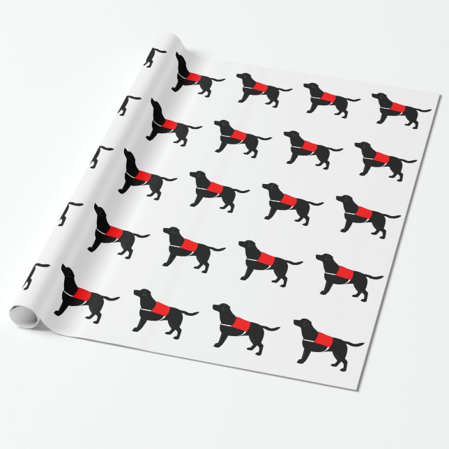 Labrador Retriever in Service Wrapping Paper (Unrolled)