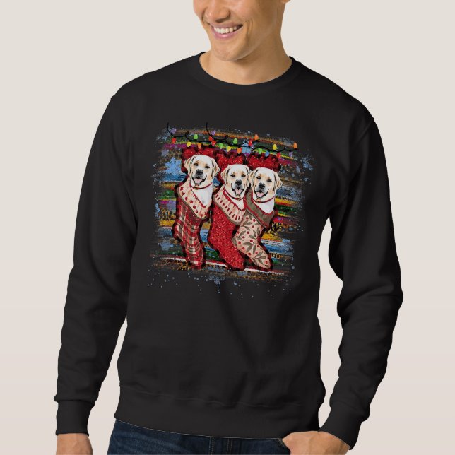 Labrador Retriever In Socks Dog Sweatshirt (Front)