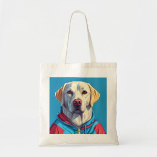 Labrador retriever in track suit tote bag