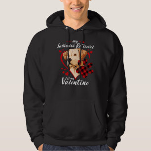 Labrador Retriever Is My Valentine Dog Red Plaid H Hoodie