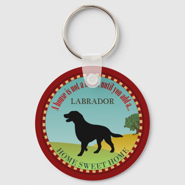 Labrador Retriever Key Ring (Front)