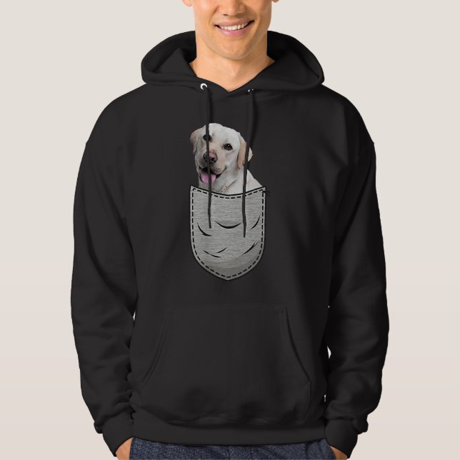 Labrador Retriever Lab Labbi Chest Pocket Dog &amp Hoodie (Front)