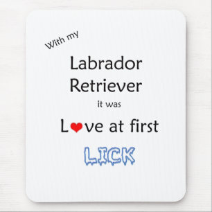 Labrador Retriever Love at First Lick Mouse Pad