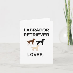 labrador retriever lover all colours silhouettes card