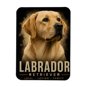 Labrador Retriever Loyal Loving Family Dog Portrai Magnet
