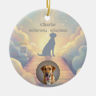 Labrador Retriever Memorial Ornament Rainbow