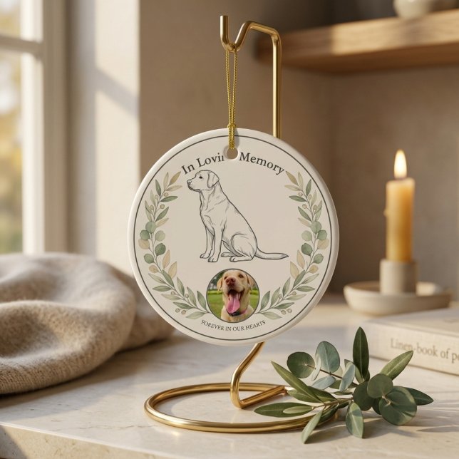 Labrador Retriever Memorial Sage Botanica Keepsake Ceramic Tree Decoration (Labrador Retriever Memorial Sage Botanica Keepsake Ceramic Ornament)