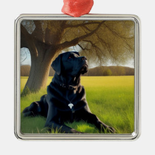 Labrador Retriever Metal Tree Decoration